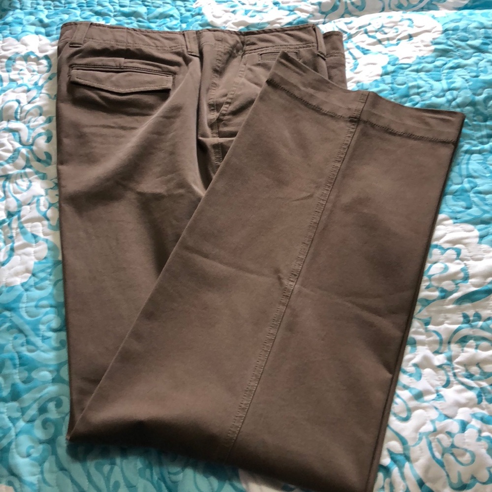 NWOT Eddie Bauer Brown twill trouser- TALL